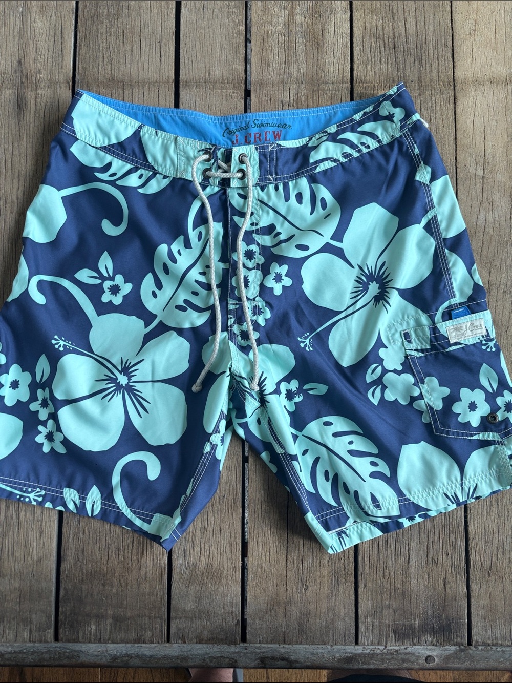 J Crew Mens 36” waist Patterned Board Shorts